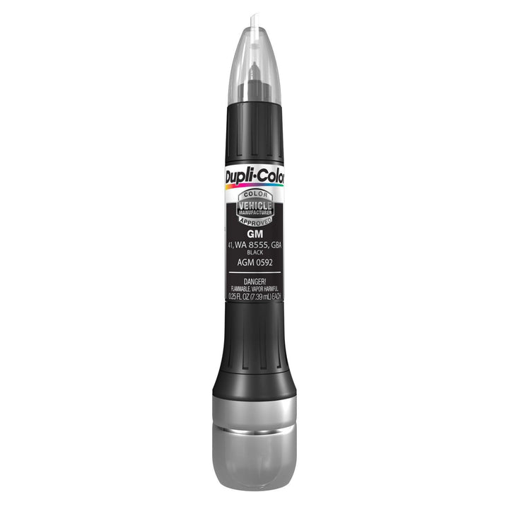 Dupli-Color touch-up pen front view showing applicator tip and ergonomic design benefit