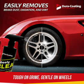 DURA-COATING TECHNOLOGY close-up of cleaner foaming to lift grime and brake dust