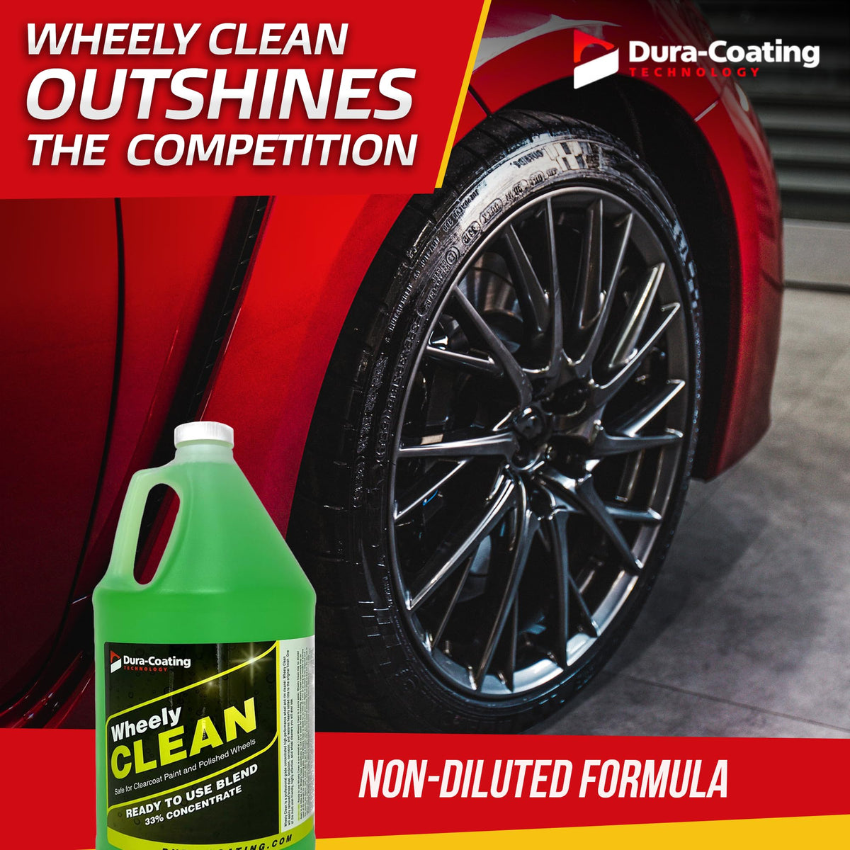 DURA-COATING Wheely Clean gallon next to hand for size and professional supply benefit