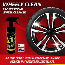 DURA-COATING TECHNOLOGY spraying Wheely Clean on wheel for fast brake dust action
