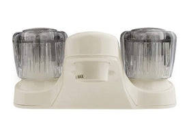 Dura Faucet aerator stream detail showing aerated 2 GPM flow conserving water