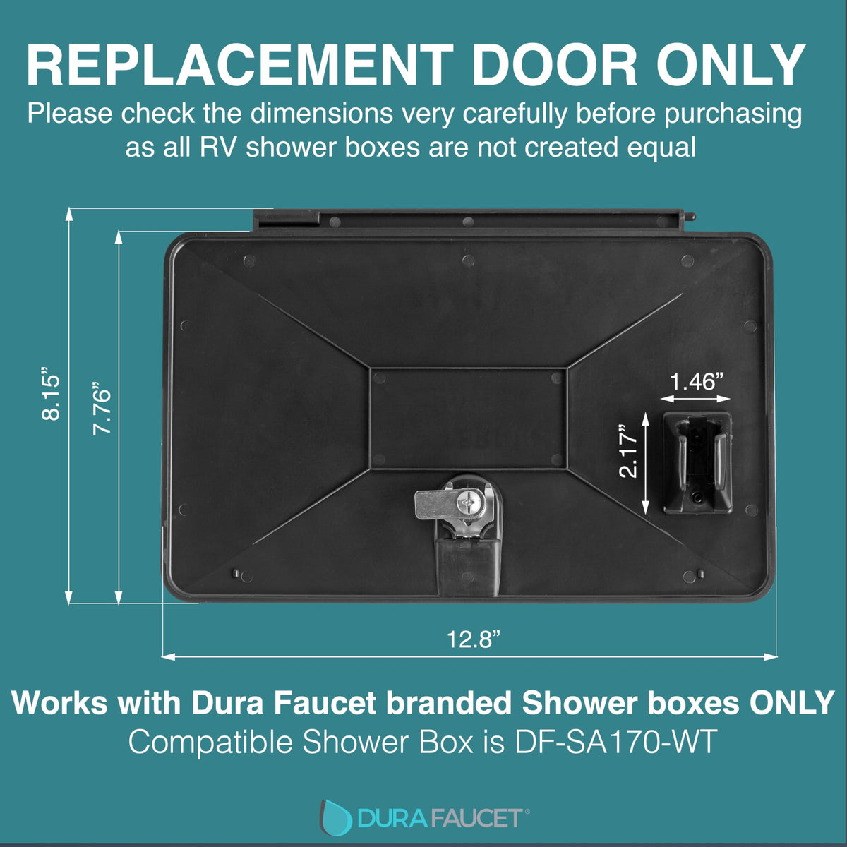 Dura Faucet close-up of lock and key providing secure closure