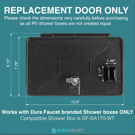 Dura Faucet close-up of lock and key providing secure closure