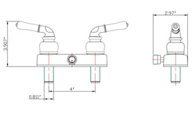 Dura Faucet installed in RV shower showing space-saving design and clean look
