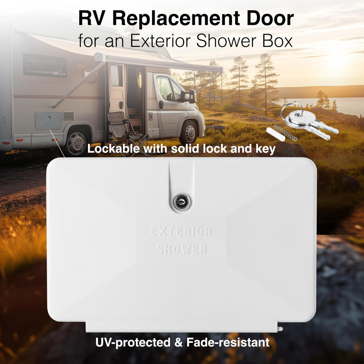 Dura Faucet installed on RV exterior showing improved appearance and function