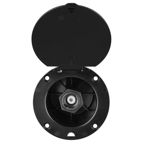 Dura Faucet front view of exterior dock port showing neat installation and quick access