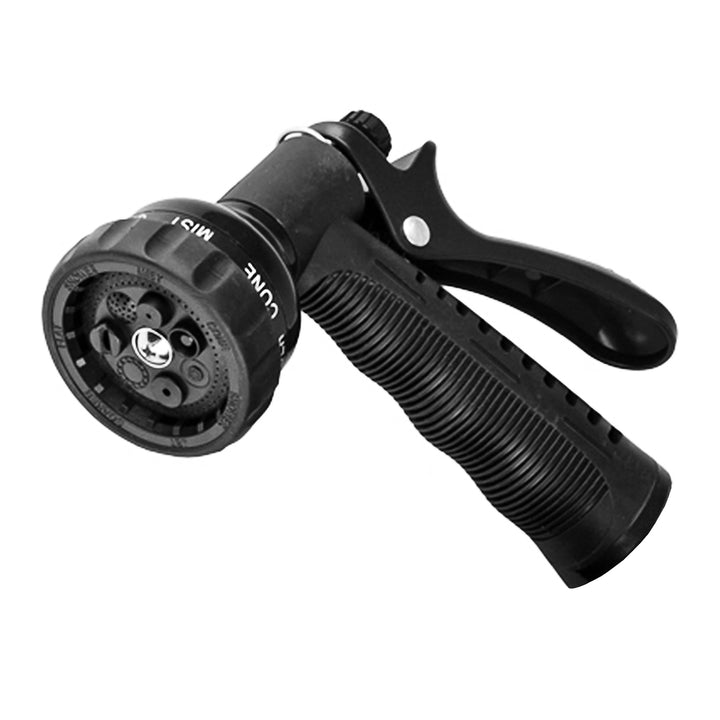 Dura Faucet DF-SA182-BK front view showing compact black exterior sprayer and quick-connect