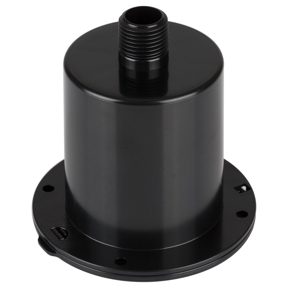 Dura Faucet side profile mounted on RV exterior showing weather-ready finish advantage