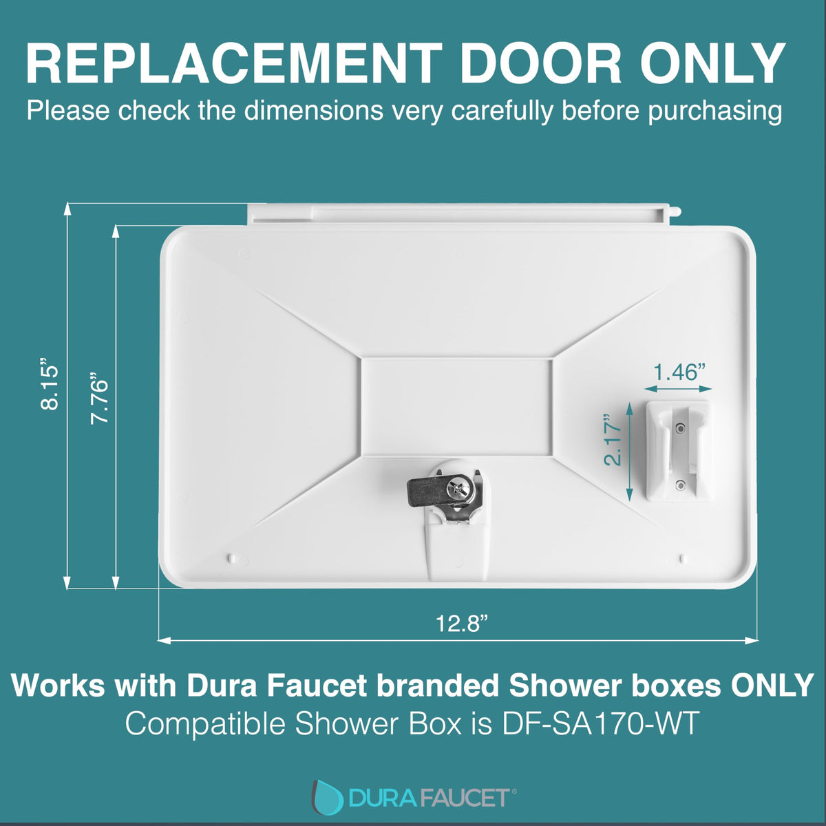 Dura Faucet side profile of door showing low-profile fit and durable edge
