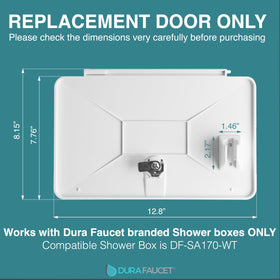 Dura Faucet side profile of door showing low-profile fit and durable edge