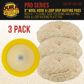 Dura-Gold 7" flexible edge backing plate close-up, demonstrates safe edge contouring