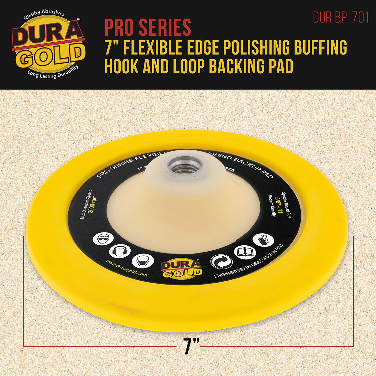 Dura-Gold close-up foam texture highlighting medium-density foam for even polishing