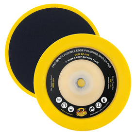 Dura-Gold front view backing pad showing hook-and-loop face with secure grip