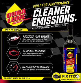 DURA LUBE close-up of bottle label highlighting usage directions