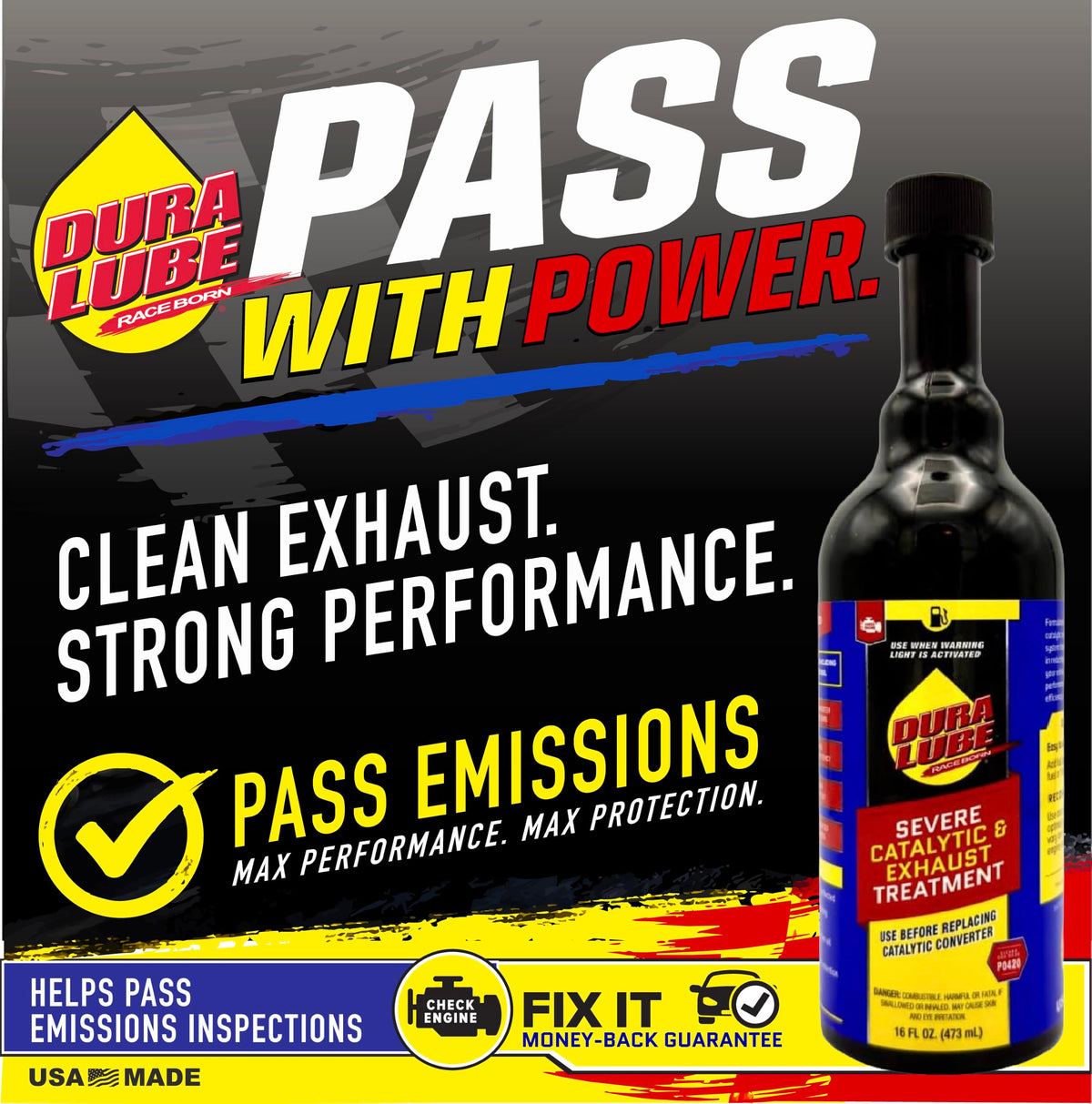 DURA LUBE being poured into a gas tank for easy maintenance