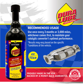 DURA LUBE bottle beside a ruler to show 16 oz size and scale