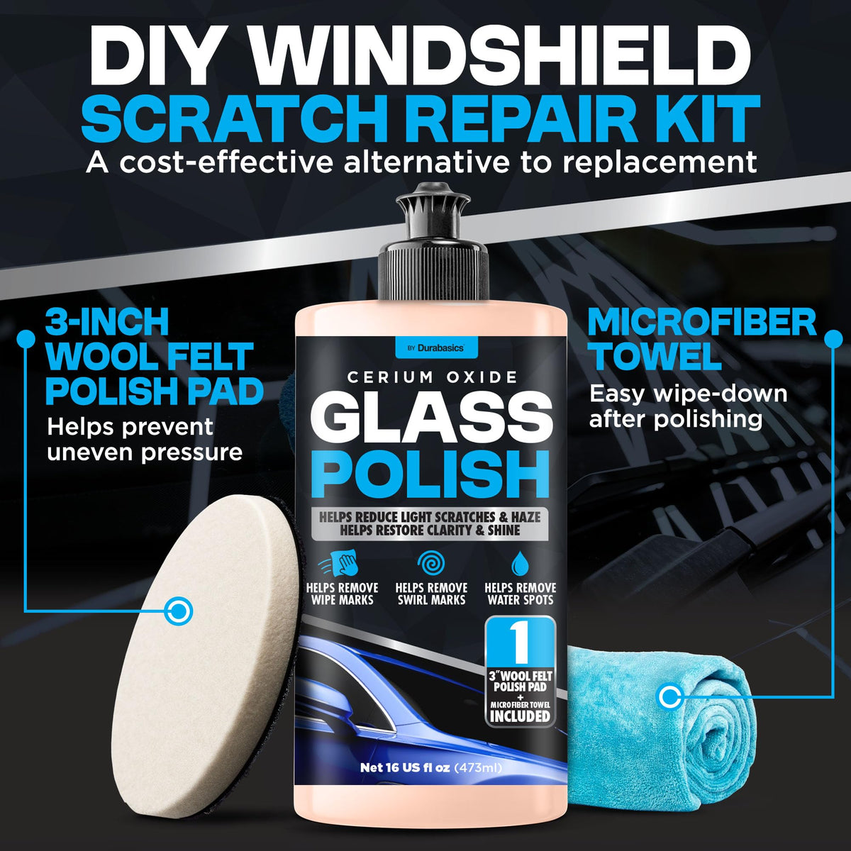 Durabasics 16oz jar next to ruler showing compact concentrated size