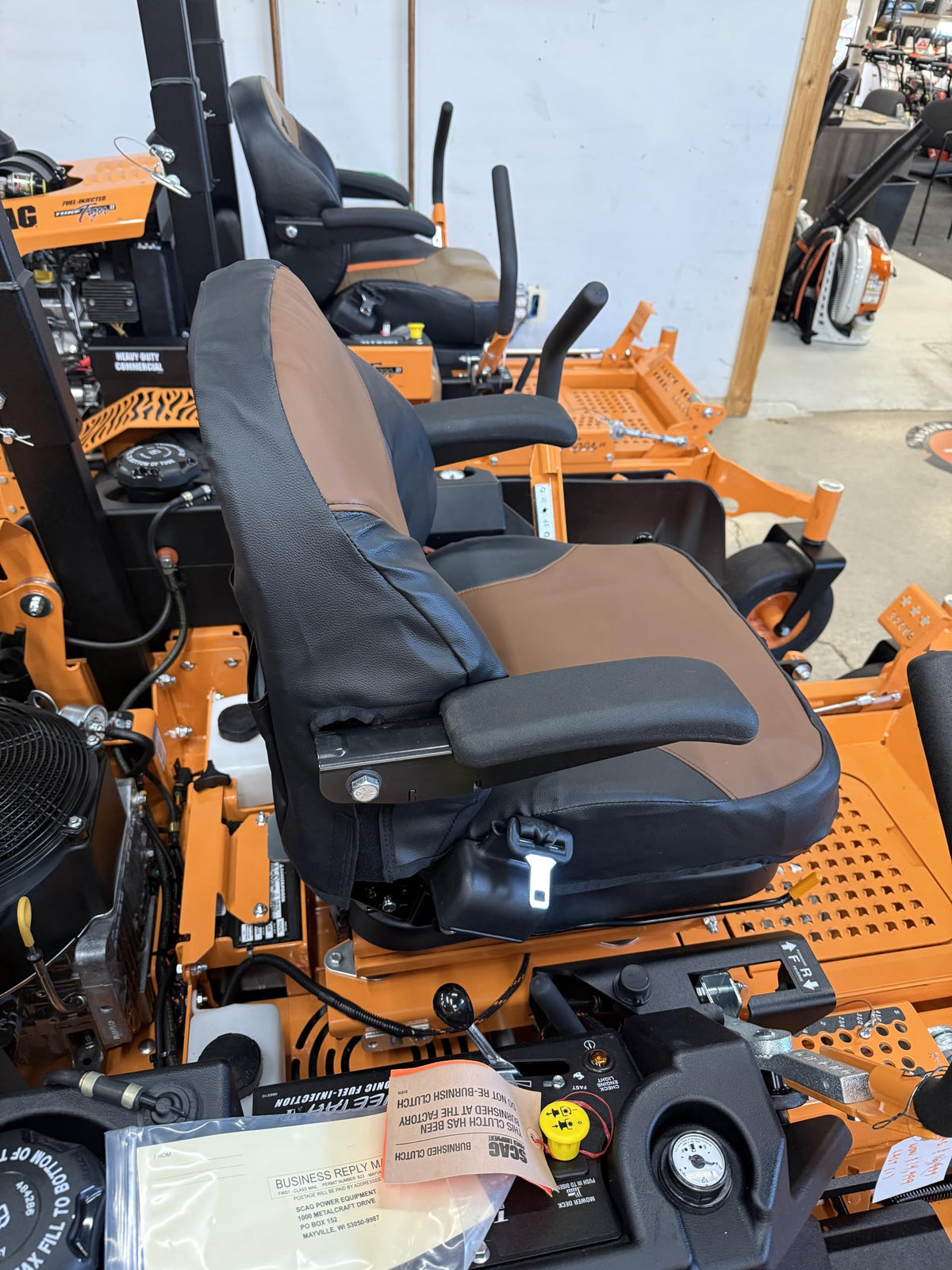Durafit installed on zero-turn mower demonstrating secure fit