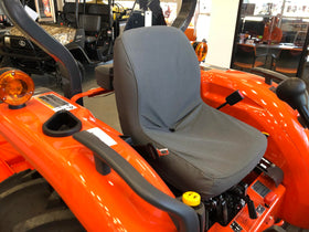 Durafit Seat Covers installed on Kubota tractor demonstrating exact fit and comfort