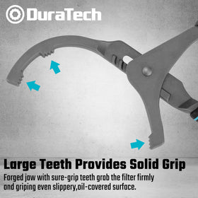 DURATECH ergonomic bi-material handle on 12-inch plier for reduced hand fatigue