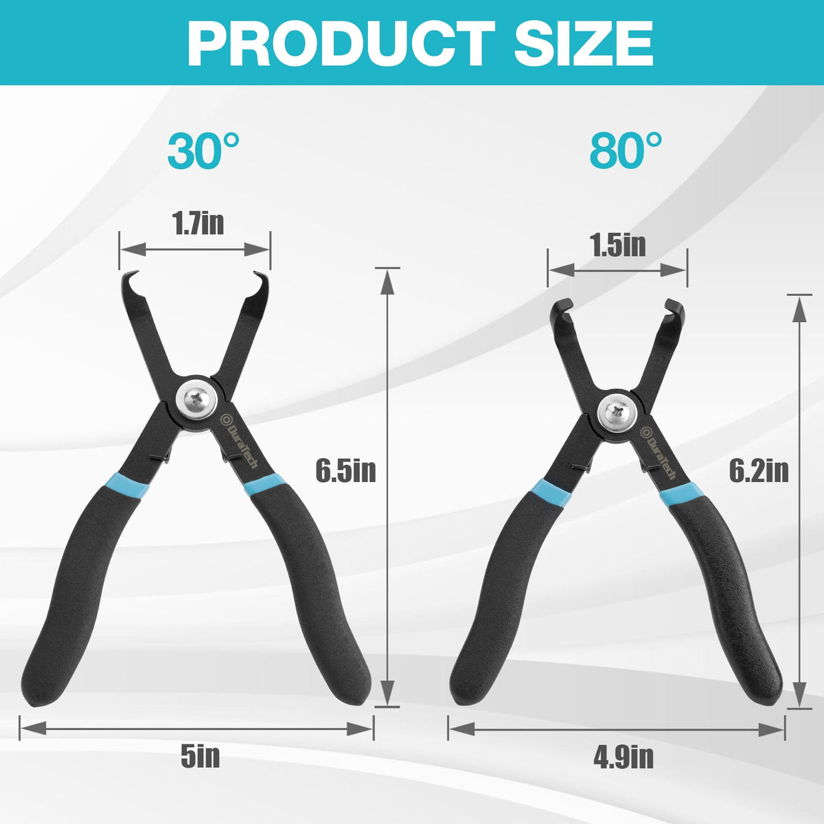 DURATECH detailed shot of 80° offset jaw for accessing deep-set fasteners