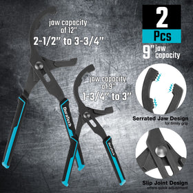 DURATECH adapter attached to ratchet illustrating easy use with 3/8" and 1/2" drive tools