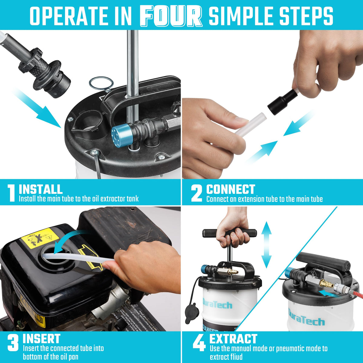 DURATECH brake-bleeding hose and rubber rings for versatile fluid work