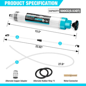 DURATECH extension tubes and silicone hose laid out for extended reach benefit