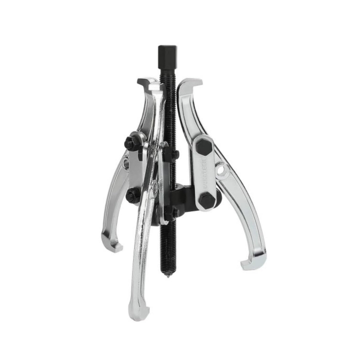 DURATECH front view of 3-jaw gear puller showing complete tool and benefits