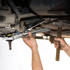 DURATECH pickle fork separating ball joint on vehicle illustrating real-world use