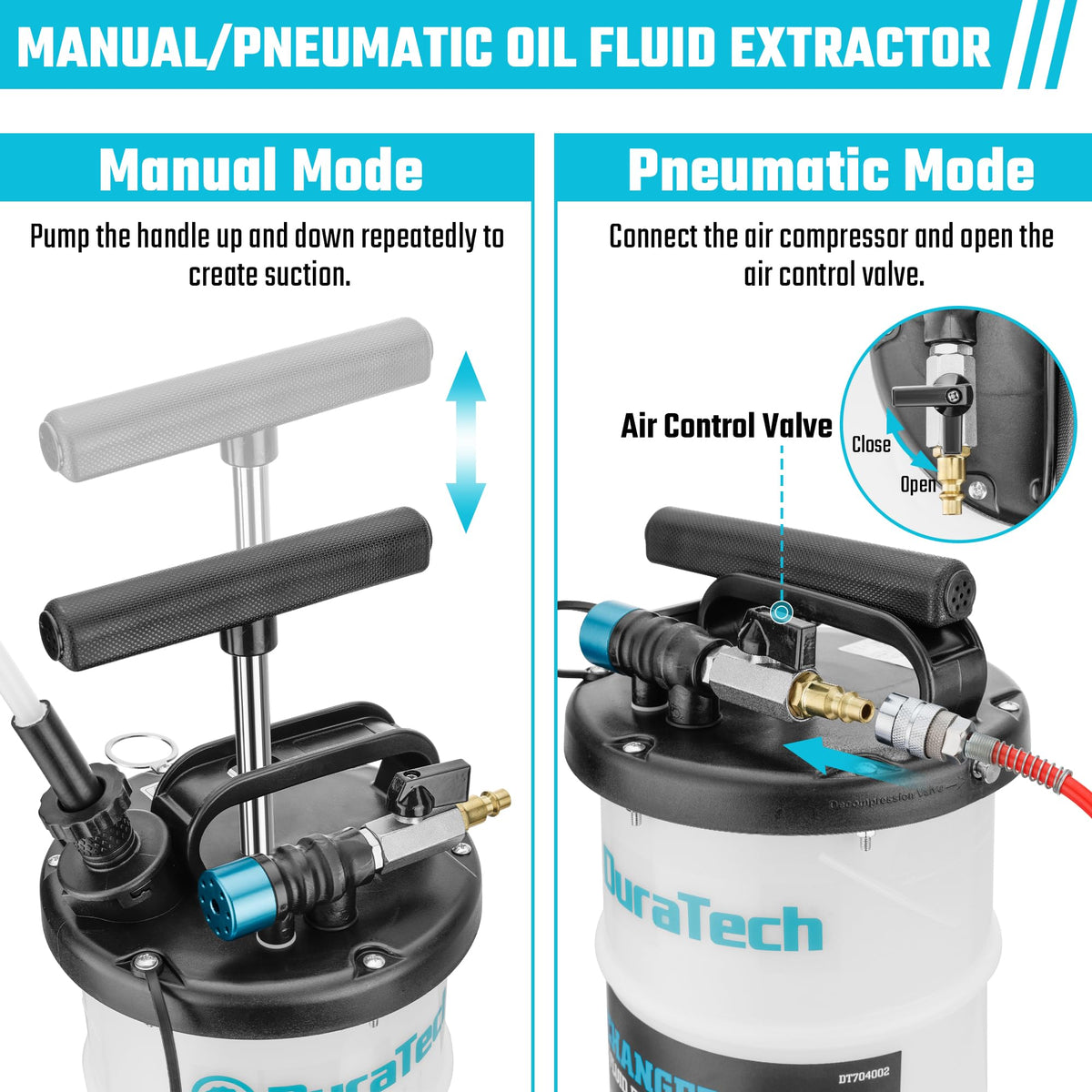 DURATECH main tube with extensions close-up demonstrating reach and fit