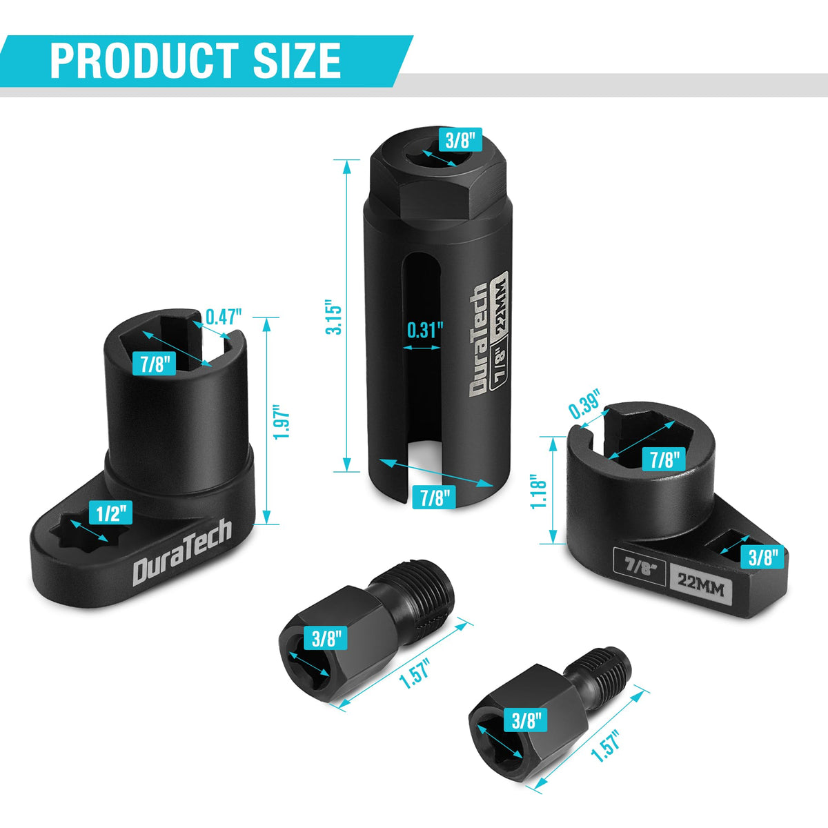 DURATECH offset socket detail highlighting durable alloy steel finish