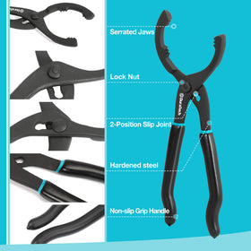 DURATECH close-up of pliers serrated jaws offering secure grip benefit
