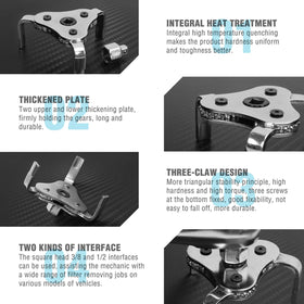 DURATECH pliers removing oil filter demonstrating extended reach benefit