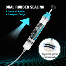 DURATECH transparent barrel with clear scale markings for accurate measurement