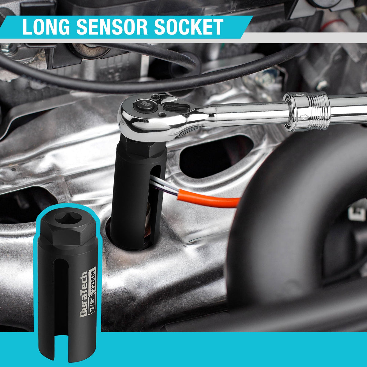 DURATECH socket wire gate view protecting sensor wiring during removal