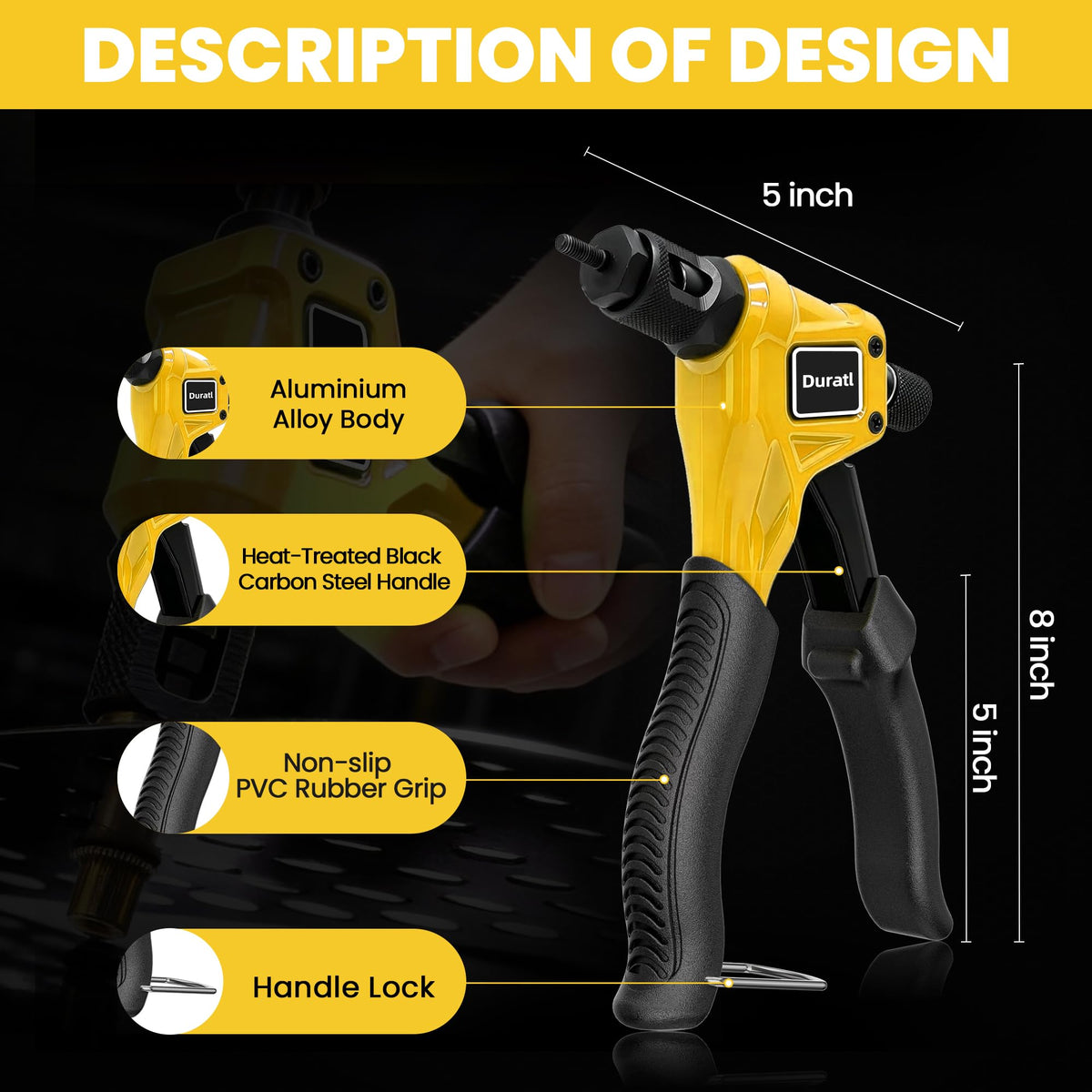 Duratl mandrels laid out showing included metric and SAE sizes for versatility