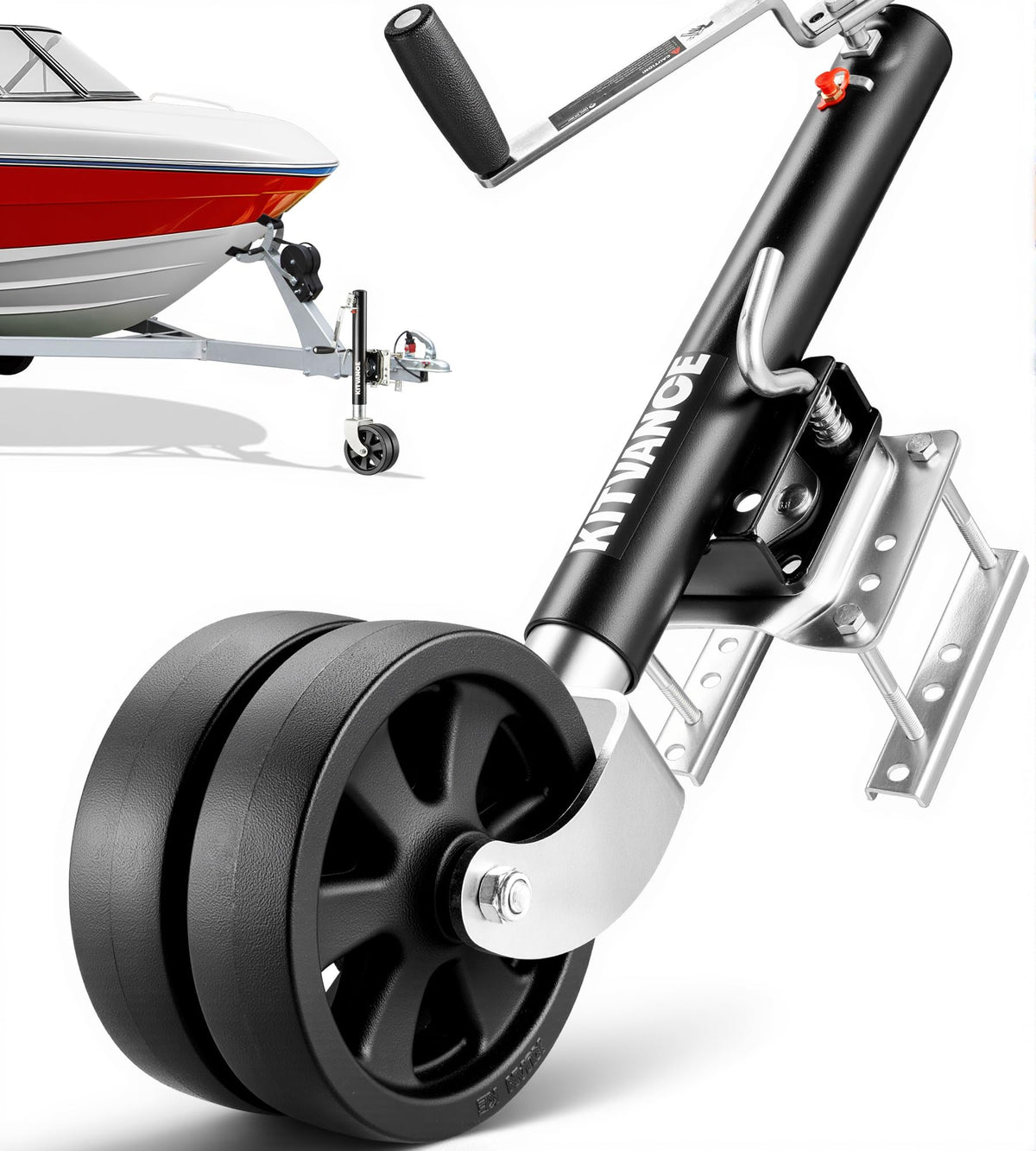 Durtschi front view mounted jack showing stability and easy hitching