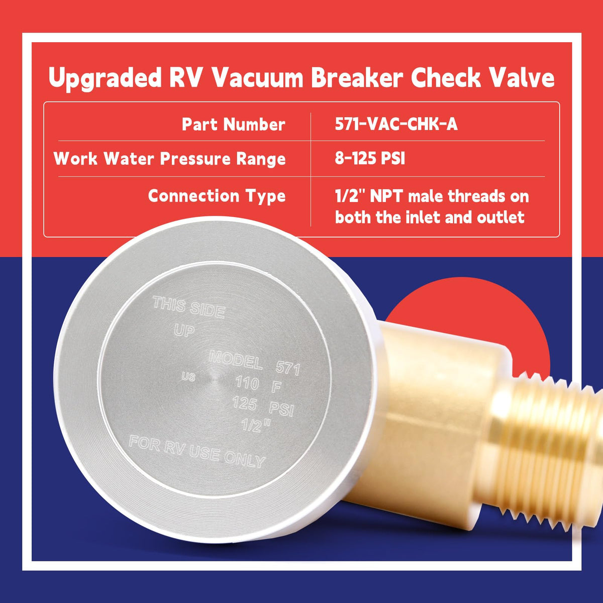 Dusledel in-use during black tank flush illustrating quieter operation and no backflow