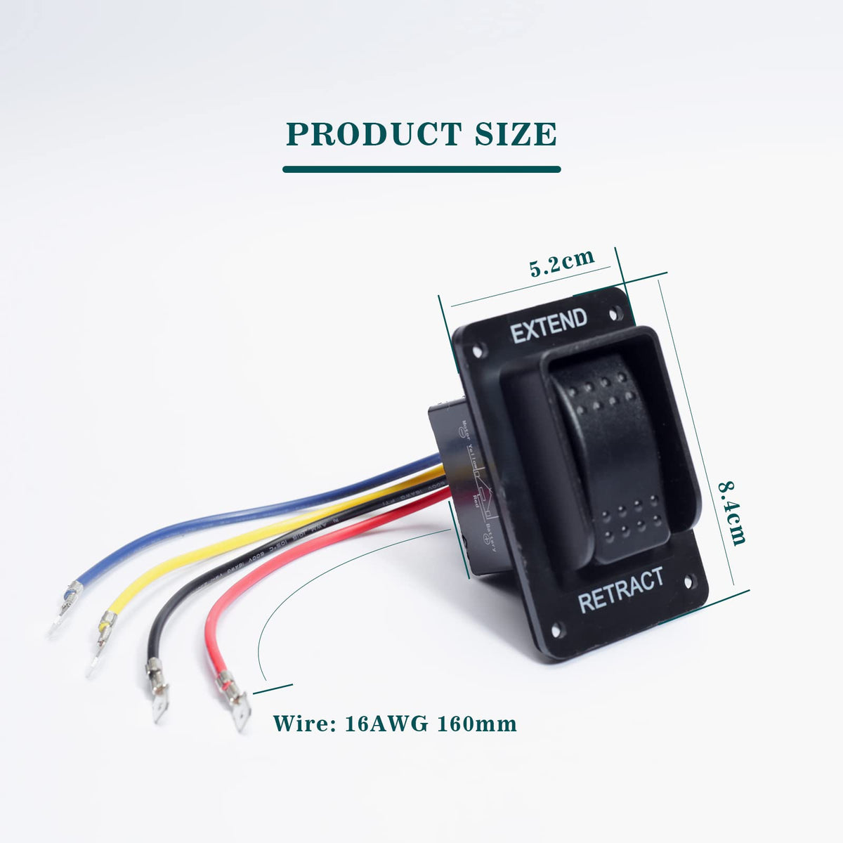 Dusledel size comparison next to ruler to show compact switch dimensions for accurate fit
