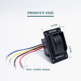Dusledel size comparison next to ruler to show compact switch dimensions for accurate fit