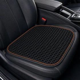 DUYUNCHEN front view of black seat cushion showing ventilated comfort