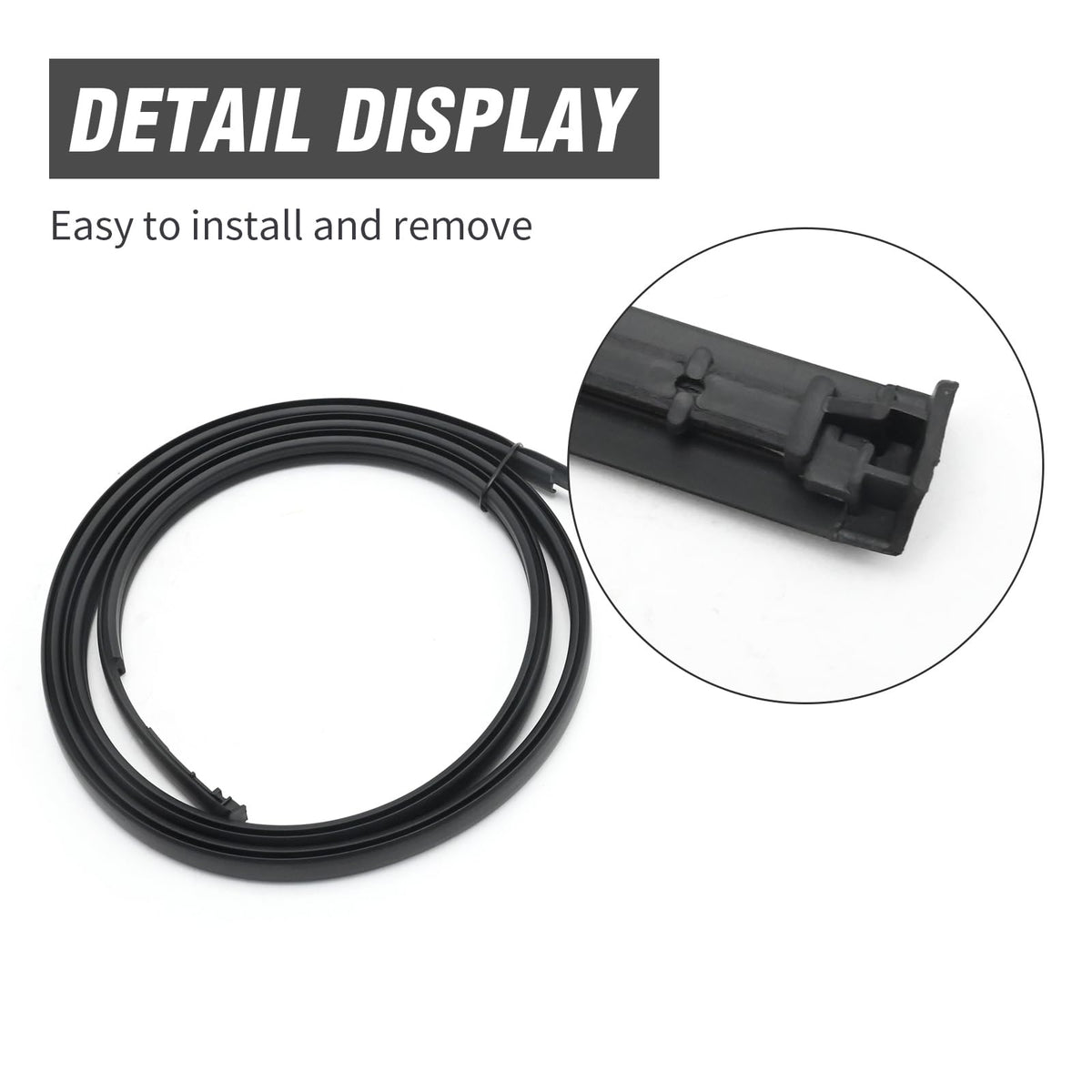 DUZFOREI installed on Prius C passenger side restoring roofline seal for quieter rides