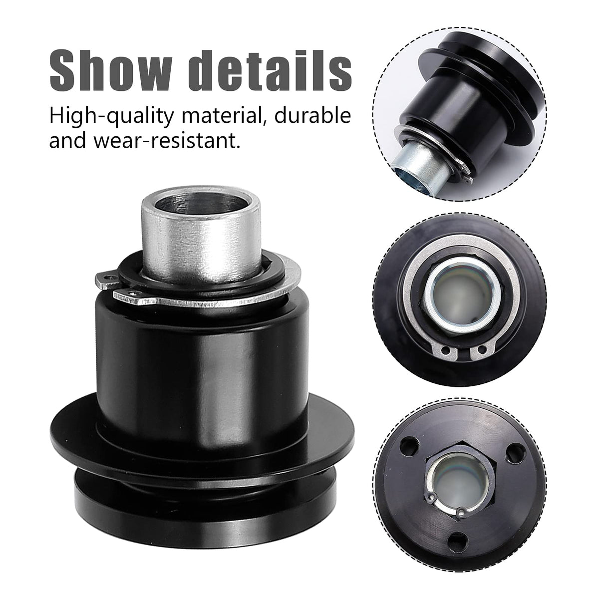 DUZFOREI hub beside ruler showing scale for correct fitment measurement