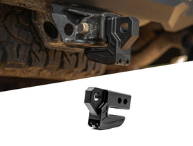 DV8 Offroad front view of skid plate showing full hitch protection and durability