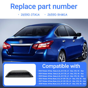 DVeiyQuant installed on a Nissan Altima rear demonstrating factory fit and visibility