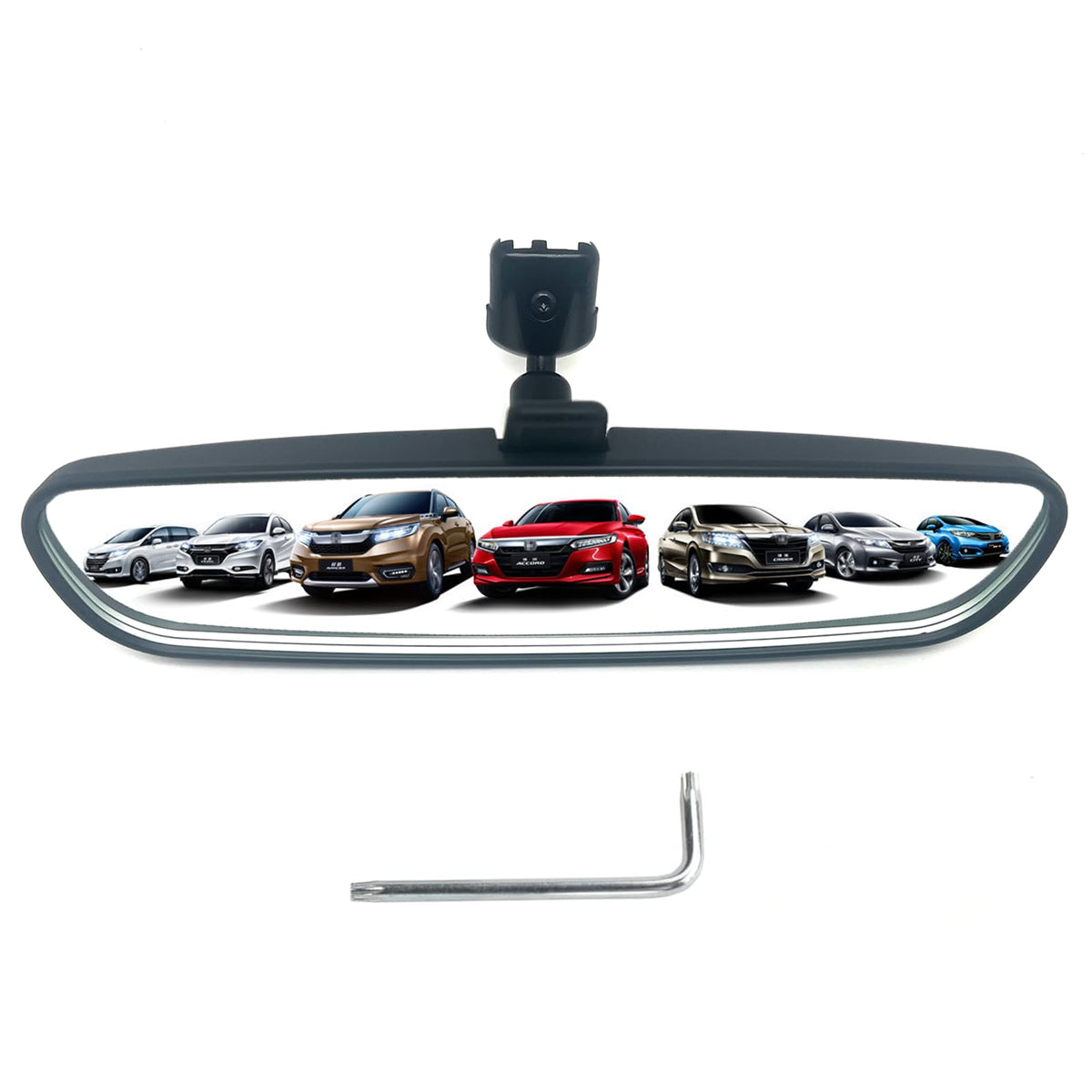 DVeiyQuant front view mirror showing full reflective surface and clearer rear view benefit
