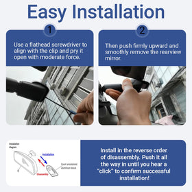 DVeiyQuant installed in car driving scene showing improved sightlines and safety benefit