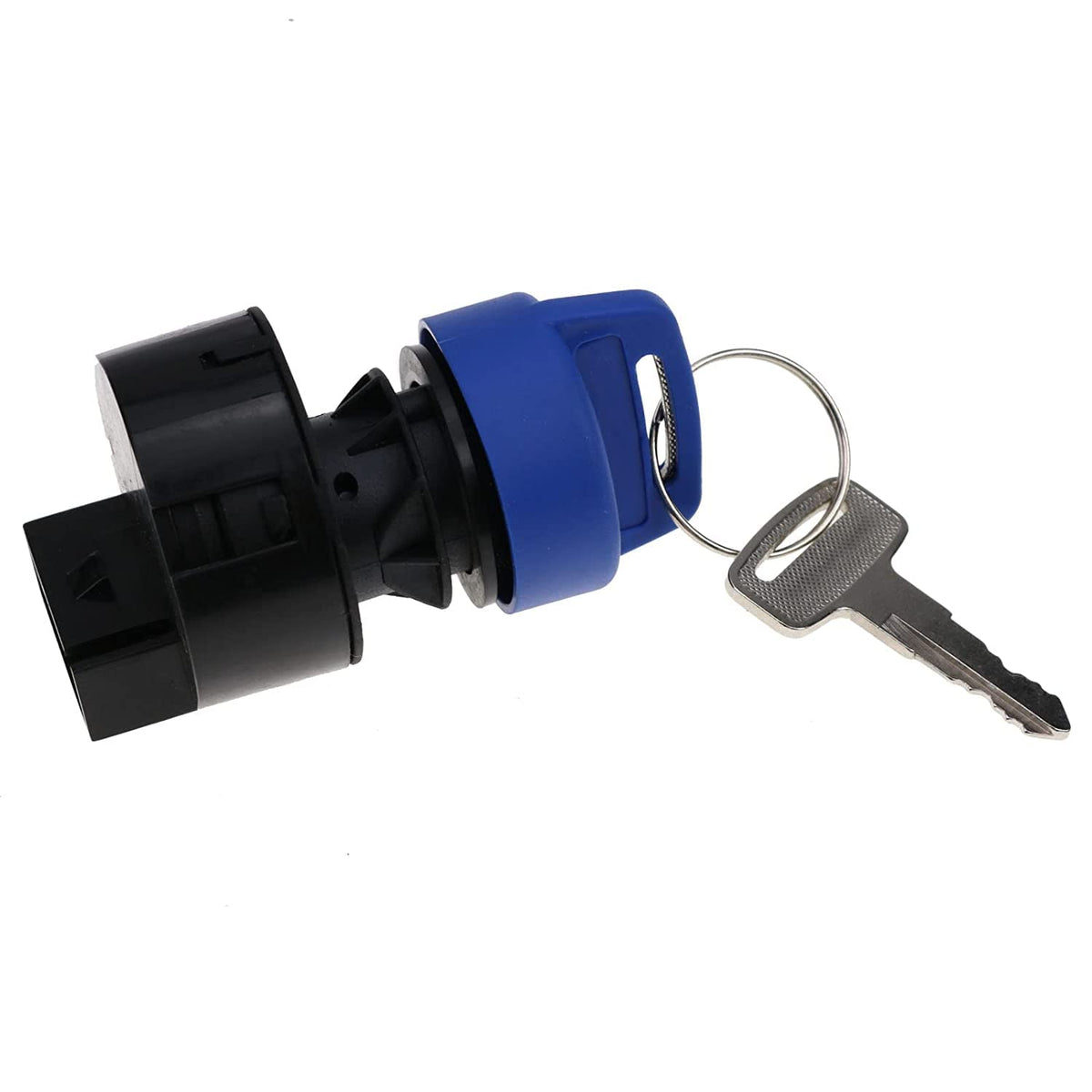 DVPARTS ignition switch front view showing key slot and robust housing for reliable starts
