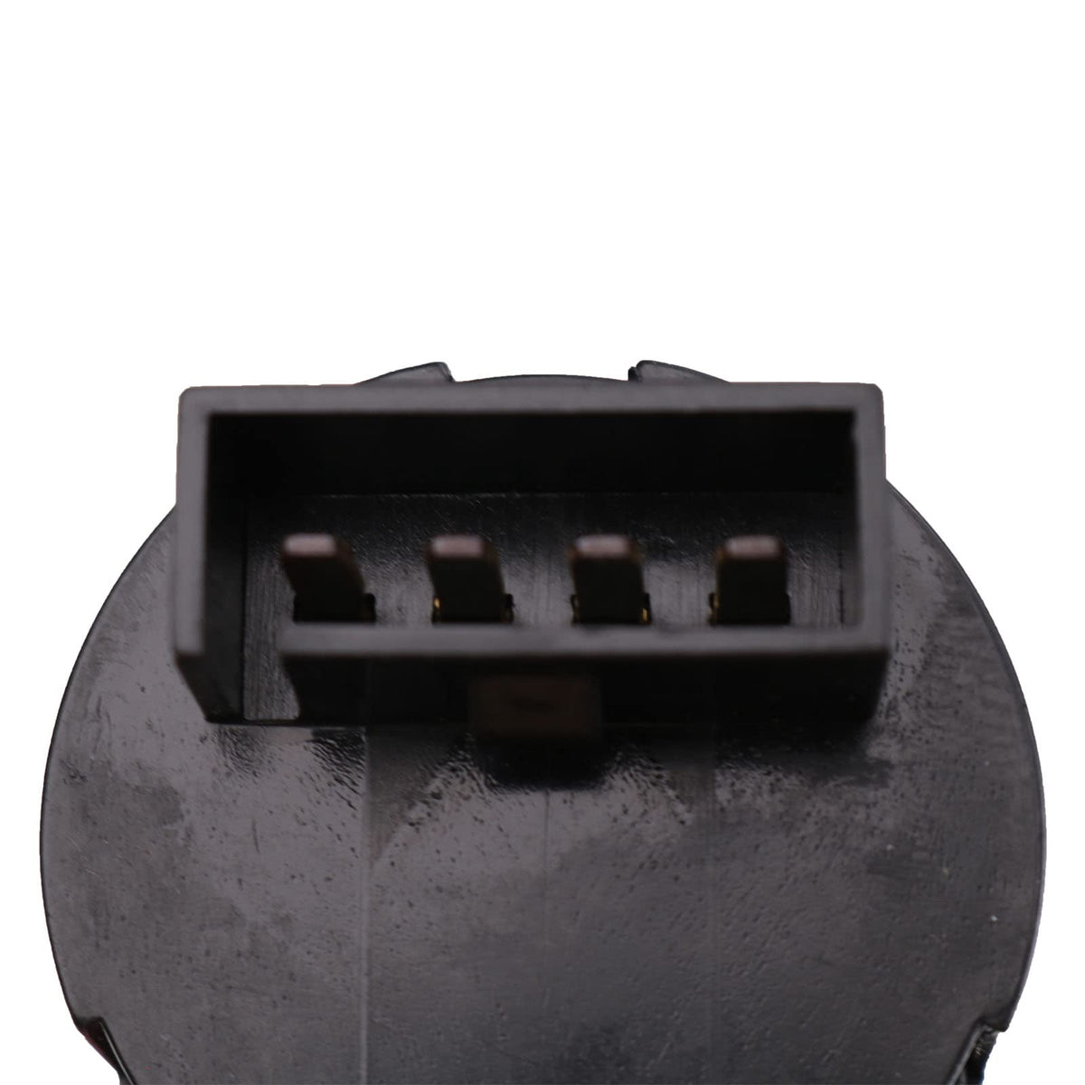 DVPARTS ignition switch beside ruler for scale showing compact dimensions and fit confirmation